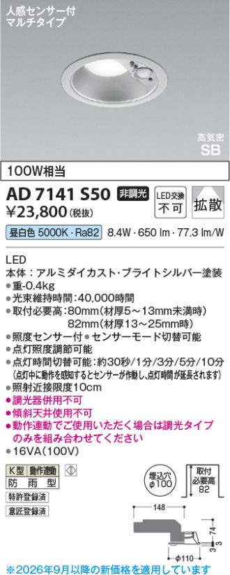 AD7141S50
