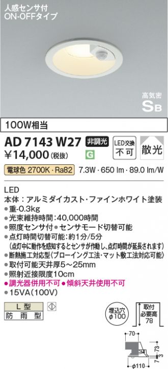 AD7143W27