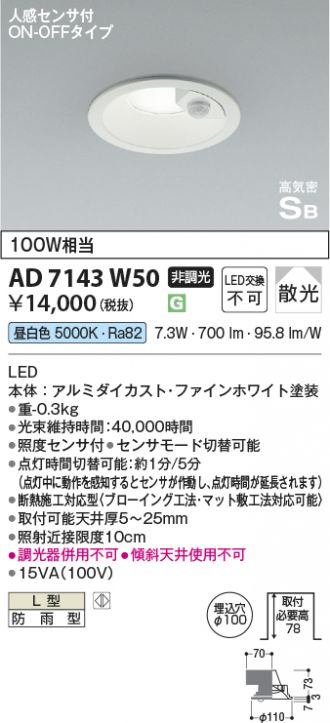 AD7143W50