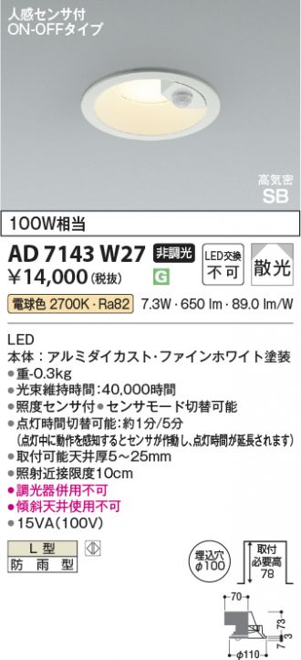 AD7143W27